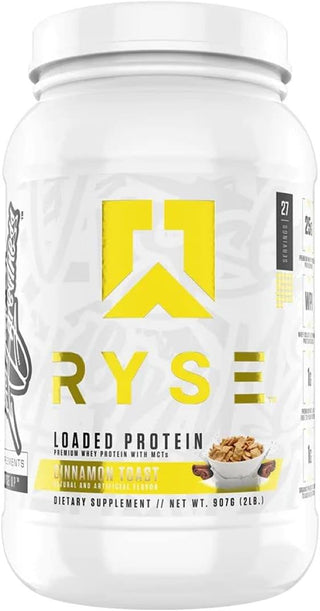 Ryse Core Series Loaded Protein | 25 Grams Of Protein Per Serving | Whey Isolate & Whey Concentrate | Added MCTs | 2LBS 907g | 27 Servings Per Container (Cinnamon Toast)